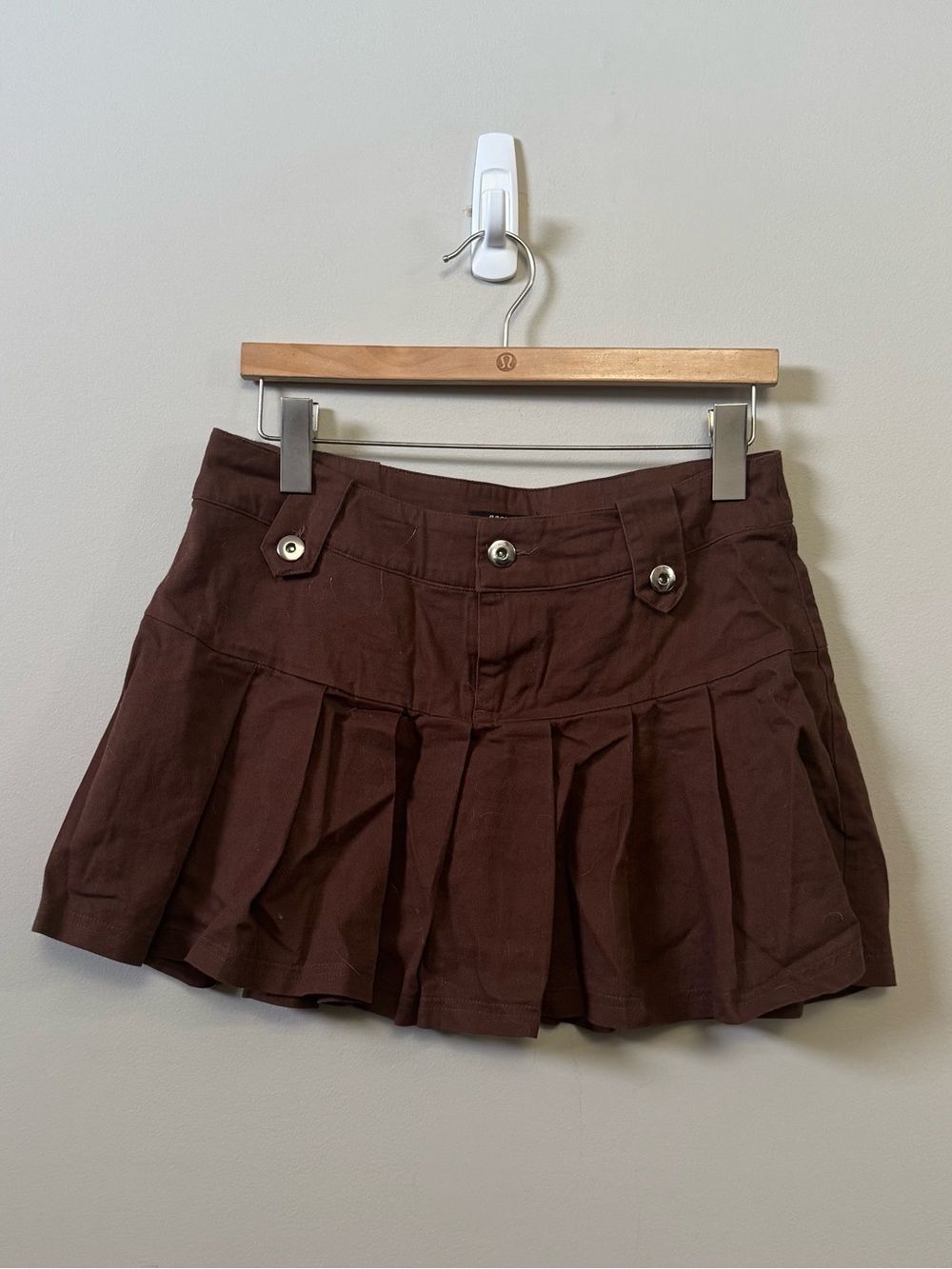 Social collision Hot topic brown Y2K mini pleated skirt